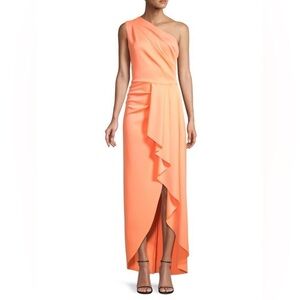 Black HALO Rex One-Shoulder Gown